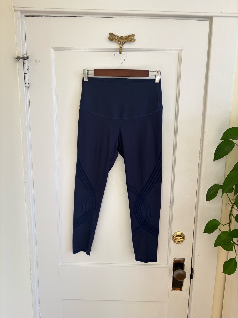 FANKA Body Sculpt Leggings Reversible Wear Navy Blue Small
